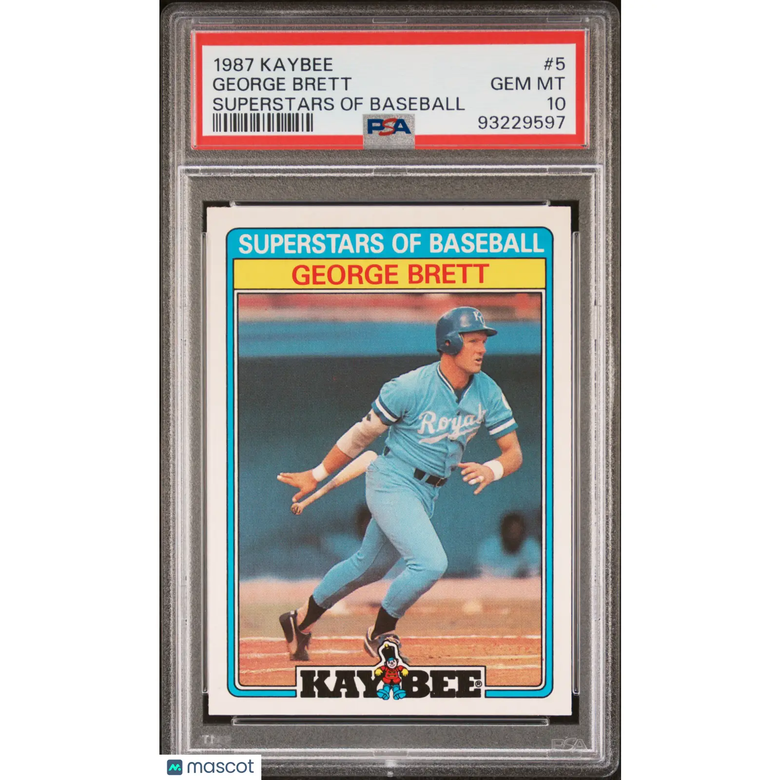 George Brett PSA 1987 Kaybee Superstars Of Baseball #5 10 93229597