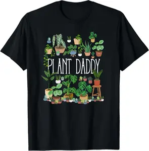 100% Cotton Potted Plant Daddy Dad Father T-Shirt