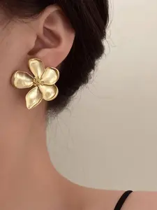 1 Pair Flower Design Ear Studs, Floral Stud Earrings, Vintage French Romantic Flower Earrings, Elegant Jewelry for Women