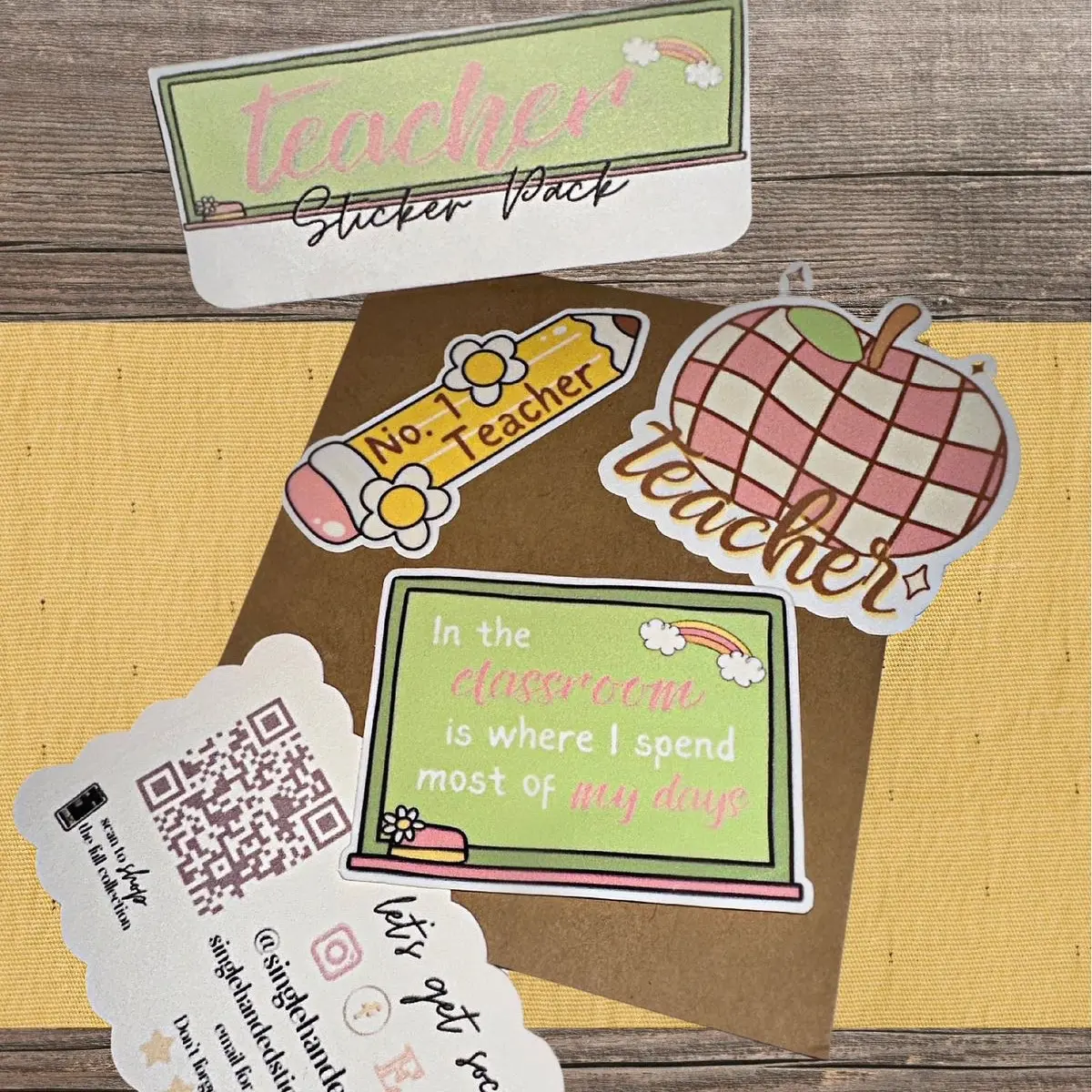 Trendy Teacher Stickers - #1 Teacher - Back To School - Teacher Bundle