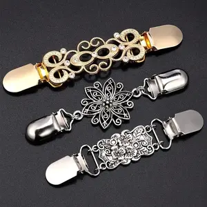 Vintage Sweater Shawl Clip, Retro Sweater Cardigan Collar Clip, Decorative Brooches for Clothing, Shirts Dresses Brooch Clip for Women & Girls Wearing, Fashion Accessory