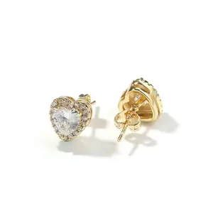 ETERNAL HEART STUDS 18KT GOLD PLATED