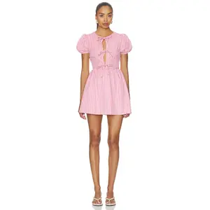 MORE TO COME Heather Mini Dress in Pink Stripe