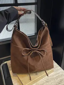 Women's Fashionable Solid Color Suede Shoulder Bag, Casual Large Capacity Crossbody Bag with Top Handle, Retro Style Shoulder Bag for Daily Used Crossbody Purse, Crossbody Shoulder Handbag