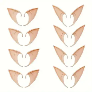 8 Piece Fairy & Elf Ears Costume Accessories, Birthday Party Supplies, Party Favor, School Reunion Decorations, Durable Latex Elf Ears