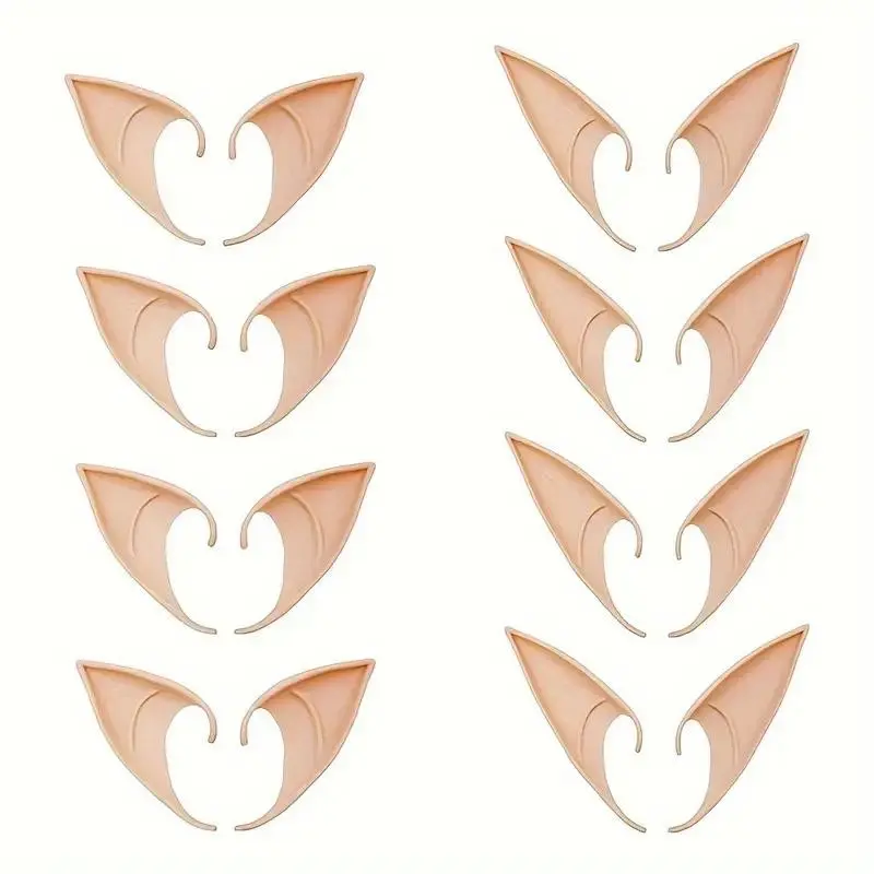 8/16 Pairs Fairy and Elf Ears, Role Play Accessories, Birthday Party, School Gathering, Easter Costume, Durable Latex Elf Ears