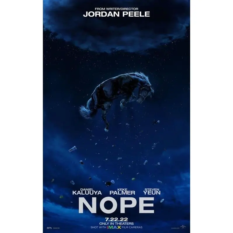 Nope Movie Poster - Unframed Cinematic Artwork, Home & Man Cave Decor Decoration, Wall Art Prints for Room