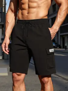 Men’s summer cargo shorts with a drawstring elastic waistband and side 3D cargo pockets—ideal for everyday commuting, street-style cargo looks, casual outings, and summer travel.