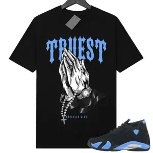 Black Blue Sneaker Match Tee - Streetwear Graphic Shirt, Sneaker Outfit Idea, Urban Fashion