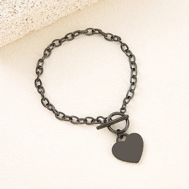 Black 20mm fan shaped heart shaped OT bu