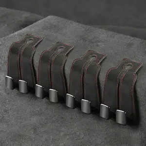 2026 New Car Seat Back Storage Hook, Car Seat Headrest Hook,Car Hooks for Purses and Bags, Purse Holder for Car, Leather Car Seat Back Storage Hook Double Hook Car Seat Hangers Organization Accessories