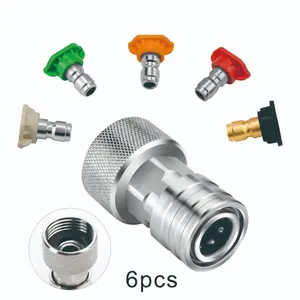 Garden Hose to 1/4 Inch Quick Connect Adapter, 3/4 Inch GHT Hose Connector for Car Wash and Outdoor Cleaning Sprayer Attachments