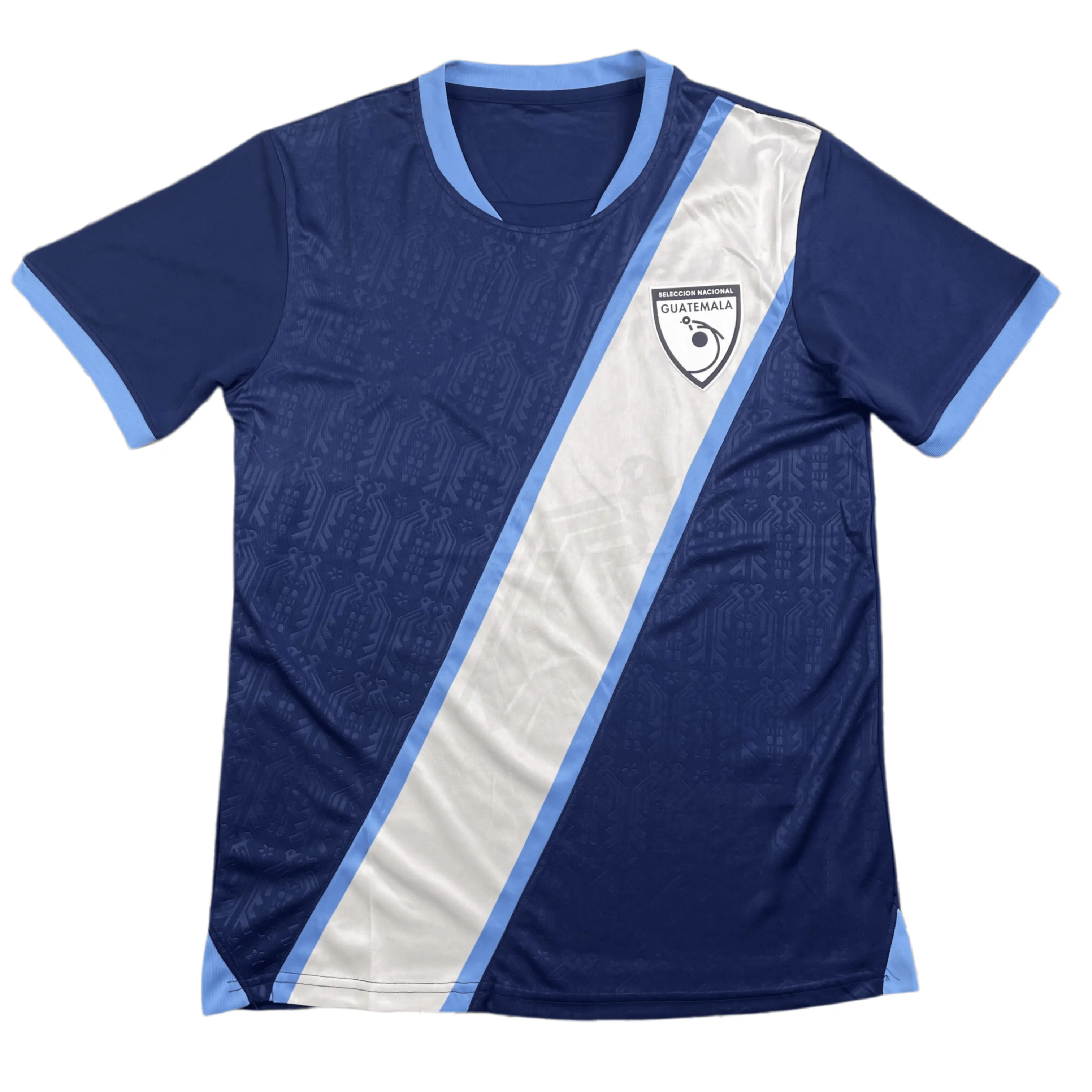 2024 2025 Away Retro Dark Blue White Short Sleved Guatemala Soccer Jersey