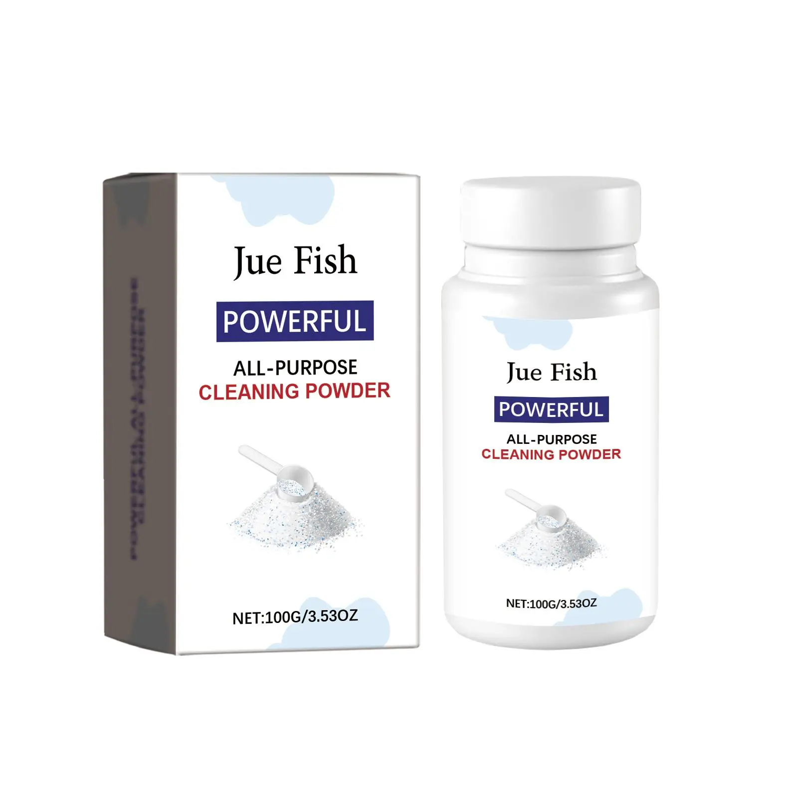 Jue-Fish Multi-Purpose Kitchen Cleaning Powder Cleans Cooktop Stains Kitchen Grease Net Cleaner