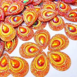 20pcs 18mmx25mm Water Drop Sequins, DIY Fashion Accessories for Clothing, Shoes, Bags, Hair Decorations, Craft Supplies