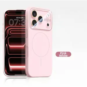 Cute Magnetic Wave Texture TPU Phone Case Shockproof Anti-Yellow Cover for iPhone 13 14 15 16 17 Pro Max Ari Series