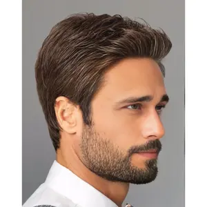 Wig Men's Wig, Stylish Men's Wig, Handsome Tan Full Headgear