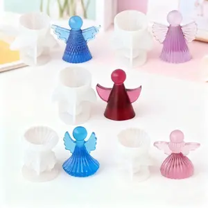 Multiple Angel Styles Silicone Candle Mold, Cute Heart Cherub Angel, 3D Winged Angel Sculpture, DIY Fairy Handmade Craft Mold
