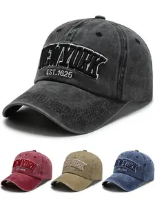 2025 Simple and Fashionable New Style NEW YORK 1625 Embroidered Street Hip Hop Hat Street Dance Pop Skateboarding Hat Outdoor Cycling Fishing Sunshade Hat Leisure Sports Sunscreen Hat Daily Life Wearing Baseball Hat Suitable for Both Men and Women