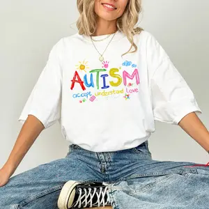 Brushstroke Autism Shirt, Autism Awareness Shirt, Autism Puzzle Pieces Shirt, Autism Shirt, Autism Month Tee, Support Autism