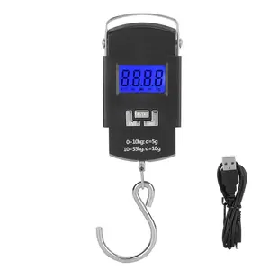 Portable Electronic Digital Hanging Fishing Scale Fishing Weight Scale with Backlit LCD Display 110lb/50kg Weight Capacity (Not Batteries Included)
