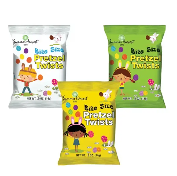 Festive Summer Harvest Easter Pretzel Packs - 48 Pc. for Celebrations