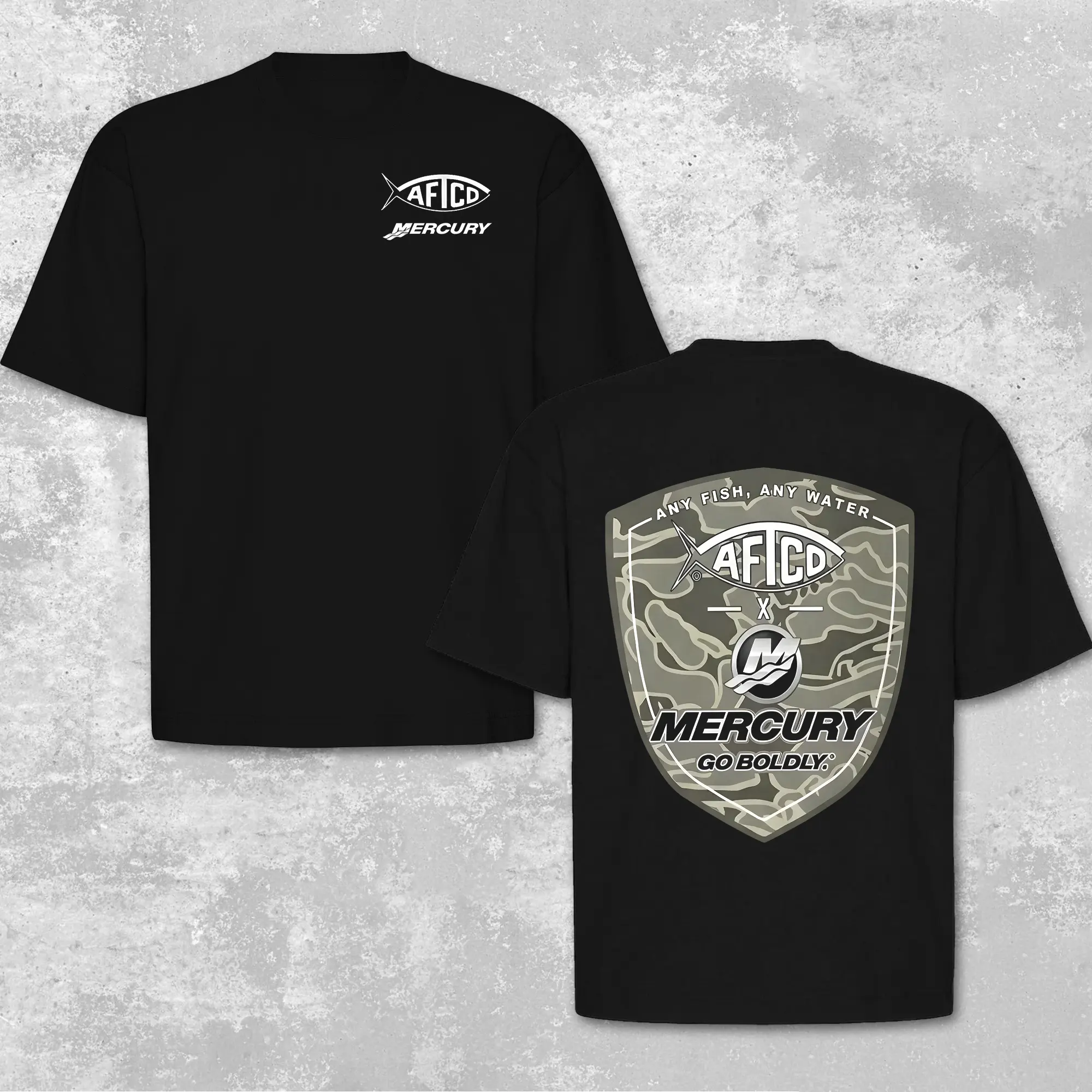 Men's Soft Shortsleeve Angler Shirt with Largemouth Bass and Motor Print, Relaxed Fit for Casual Wear