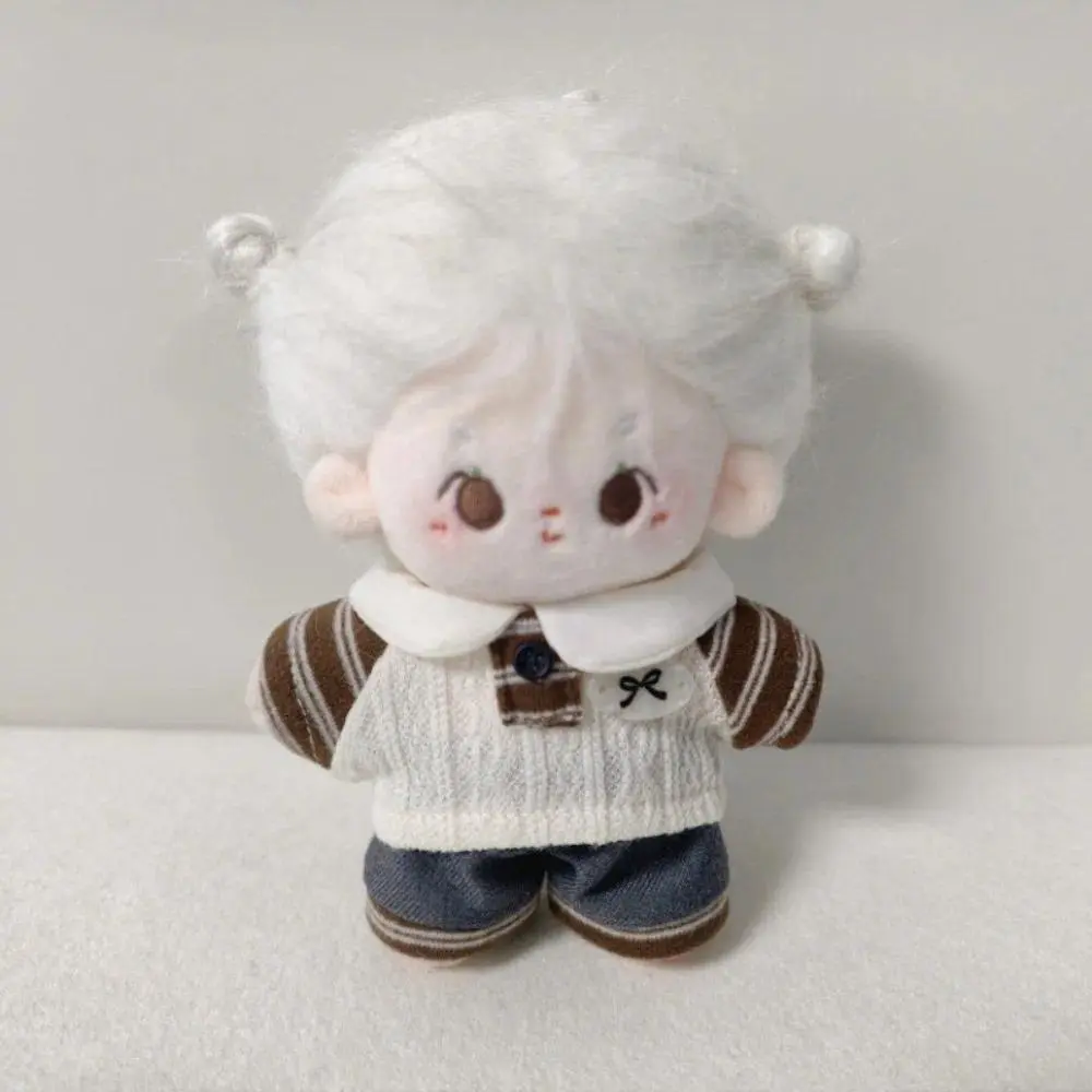 T-shirt 10cm Cotton Doll Clothes Preppy Style Shorts Doll Clothes Outfit Suit Uniform Doll Dress Up Set 10cm Cotton Doll