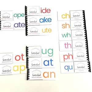 Flip book activity books SET of 16. Short vowel read and rhyme, long vowel and beginning consonant