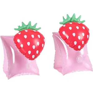 2 Pack Arm Floaties for Kids - Cute Cartoon Inflatable Pool Arm Floaties Swim Rings, PVC Arm Bands Floater Sleeves for Toddlers Children 3-5-6-12 Years