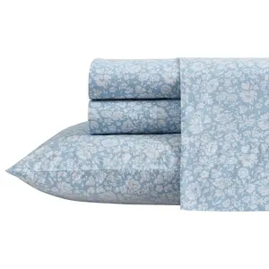 Laura Ashley Heirloom Ditzy Blue TwinXL Sheet Set