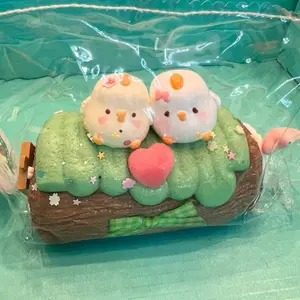 Soft Squishy Series  Chicken Couple Stress Relieving Toy with Sticky, Moist, Soft and Slow Bouncing Foods taba squishies kid gift