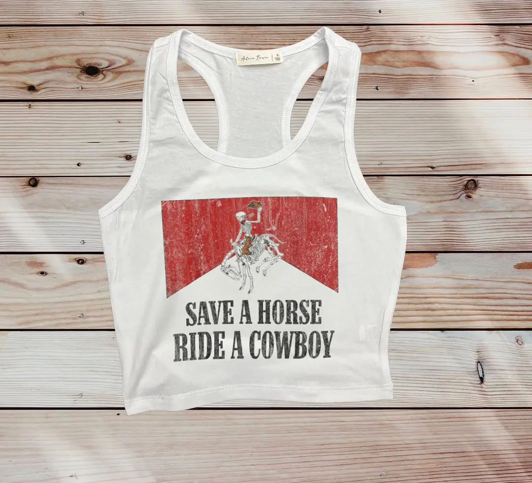 save a horse cropped tank save a horse cropped tank