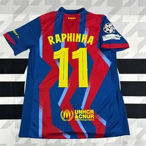 2025 2026 Home 11# Raphinha Short Sleeve Soccer Jersey