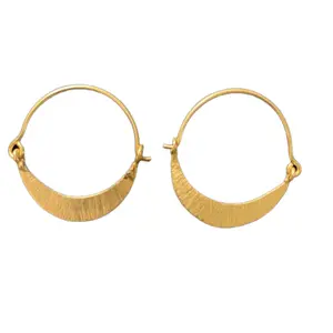 Elegant Brass Hoop Earrings for Women - Fashion Accessory