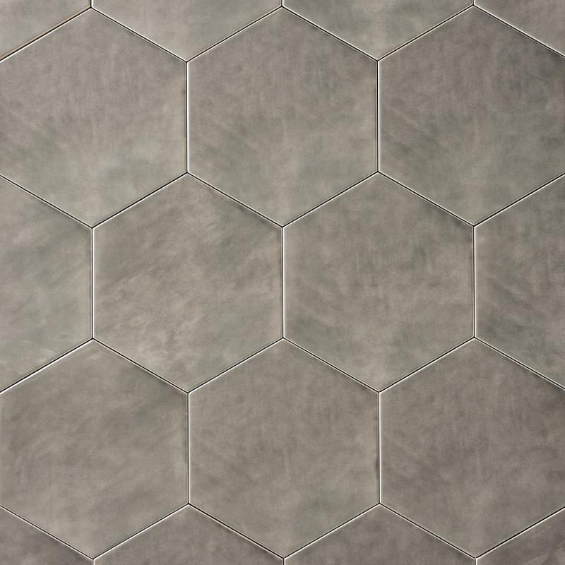 San Fran Taupe 7x8 Hexagon Ceramic Tile Glossy