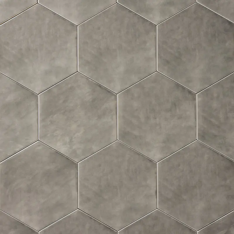 San Fran Taupe 7x8 Hexagon Ceramic Tile Glossy