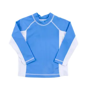 Classic Whimsy Watercolor Blue Rash Guard for Active Kids