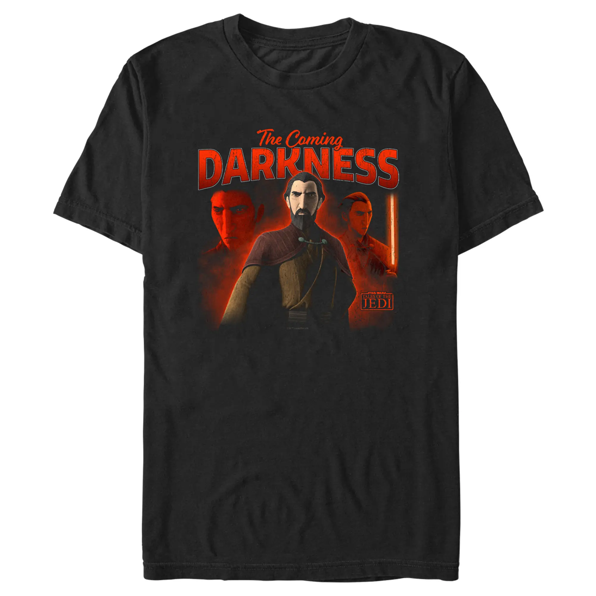 Men's Star Wars: Tales of the Jedi Count Dooku The Coming Darkness Graphic Cotton Tee - Short-Sleeve Round Neck Casual Menswear Top