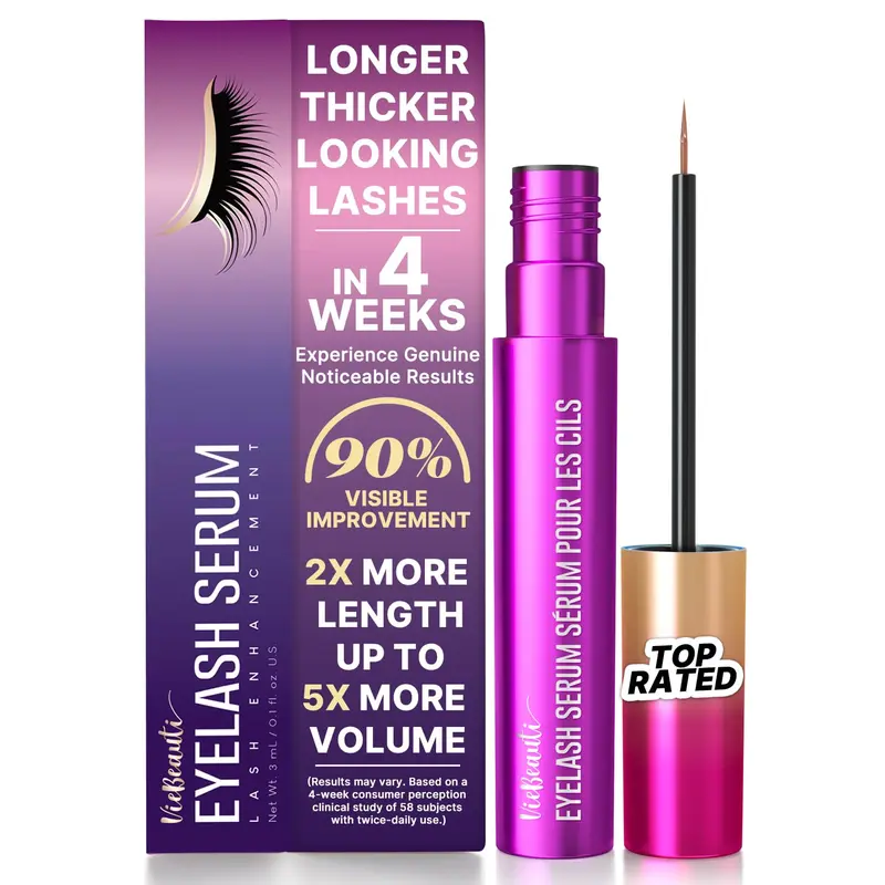 VieBeauti Eyelash Growth Serum with Amino Acids - Longer Lashes, Thicker Brows, Naturally Derived, Gentle on Eyelids, Cruelty Free, 3mL Essence for Adults, Lash Serums, Amino Acid Boost
