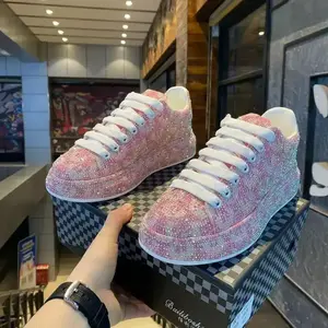 2026 Spring High-End Trendy Thick-Sole Full Diamond-Studded Casual Multi-Purpose Women's Fashion Sneakers