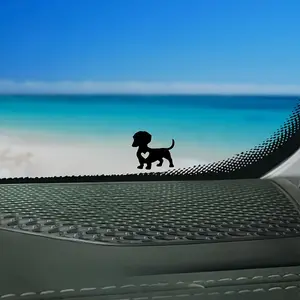 2PCS Dachshund Stickers Easter Egg Design Self-Adhesive Vinyl Glossy Decals Irregular Shape Disposable For Cars Trucks Rearview Mirrors Indoor Outdoor Easy To Apply