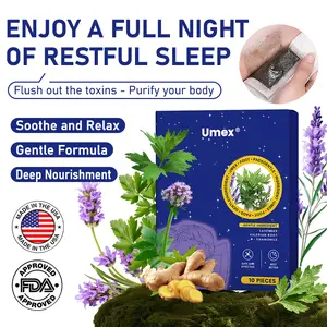 Umex 2 Deep Relaxing Foot Patches,With Ginger, Lavender, Ginseng & Chamomile — Soothe tired feet, relieve stress, promote relaxation & improve sleep.