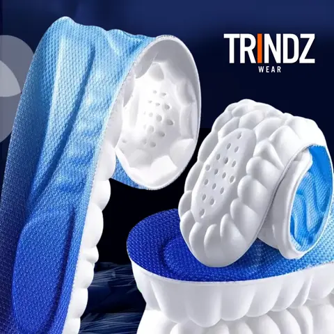 6D Super Soft Shoe Insoles Max Comfort + Foot Arch Support! Active Footwear Foam Insole Blue Bedroom
