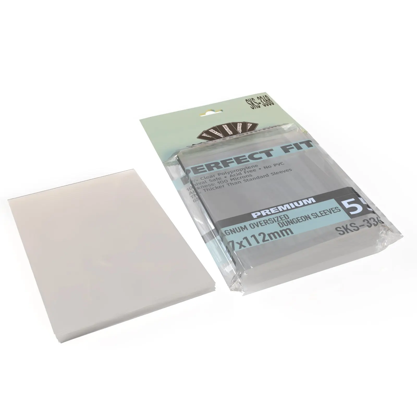 Perfect Fit Prem Mag Oversized Dungeon Sleeves: (87 X 112mm) -55 Pack 100 Microns, SKS-3368