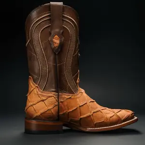 Rodeo Cartie Rustic Monster Fish Boots-Square Toe