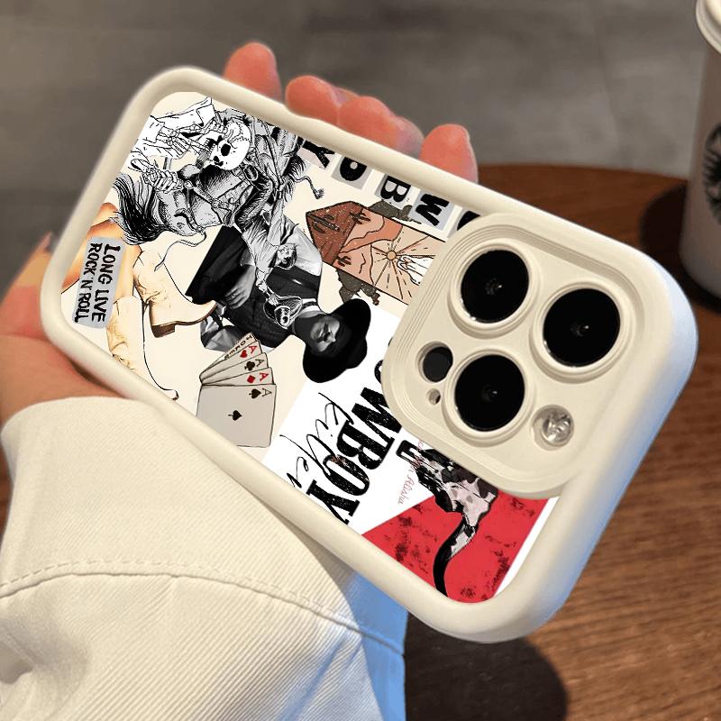 Western Culture Cowboy Pattern Phone Case for iPhone 16 15 14 Pro Max 13 12 11 XR XS Plus Shockproof Full Camera Protection Durable slim Silicone Cover Protective Screen Protector