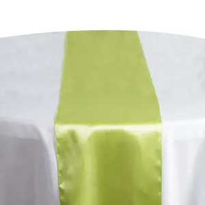 Satin Table Runner 12"x108" Apple Green - Stylish Table Linen
