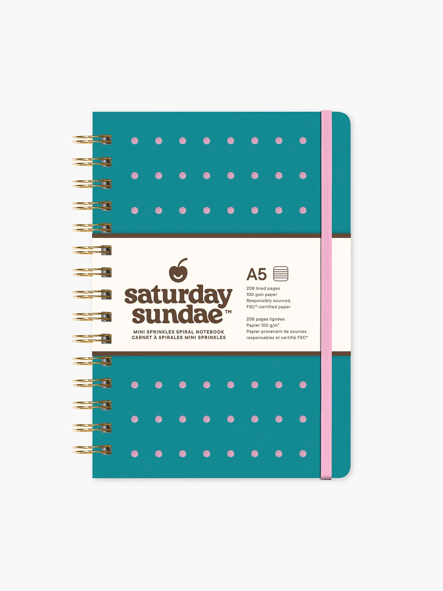 Blue Raspberry A5 Mini Sprinkles Spiral Notebook