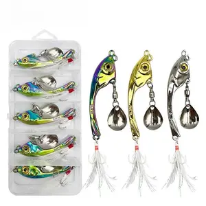 Xuanyue Vib Lure Spinnerbait, Long Casting Vibrating Metal Colorful Vib Bait for Bass & Perch Fishing, Durable Fishing Gear